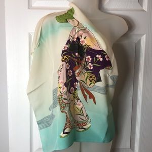 VINTAGE RARE JAPAN GRAPHIC SCARF